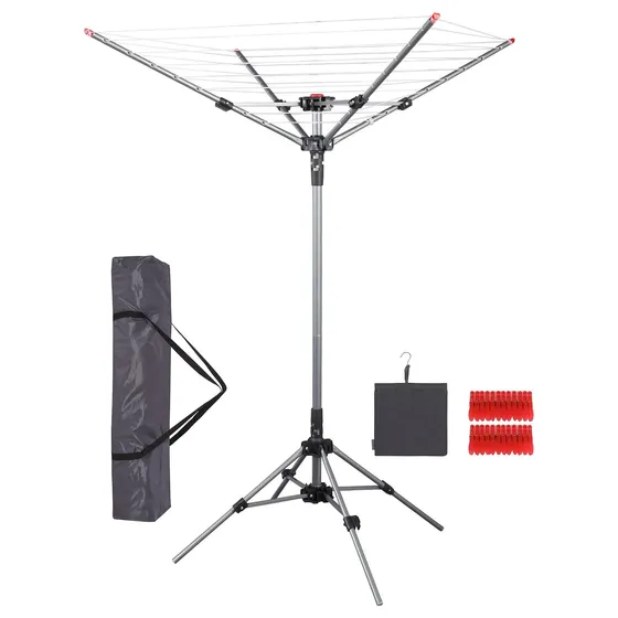STORAGE MANIAC Umbrella Clothesline — Silver