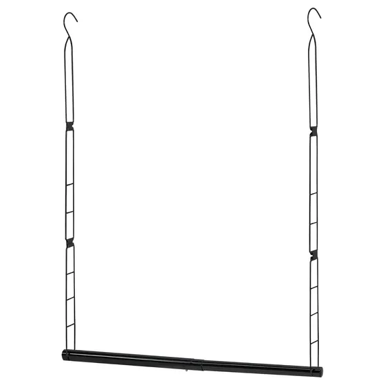 STORAGE MANIAC Hanging Closet Rod — Black