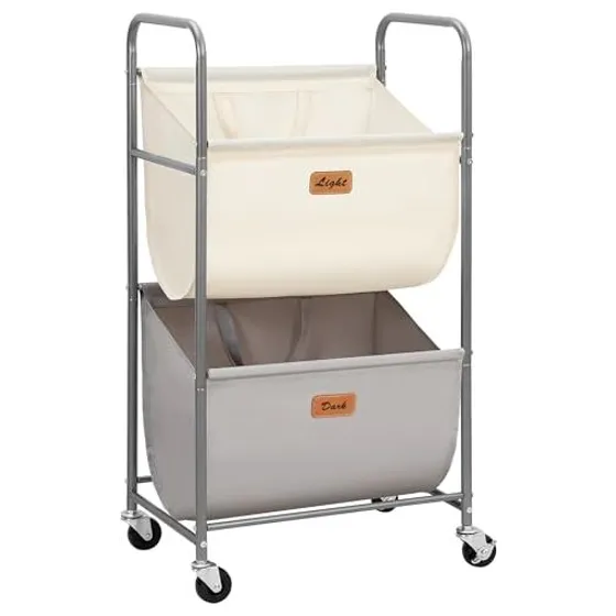 STORAGE MANIAC Vertical Rolling Laundry Hamper — Multicolour