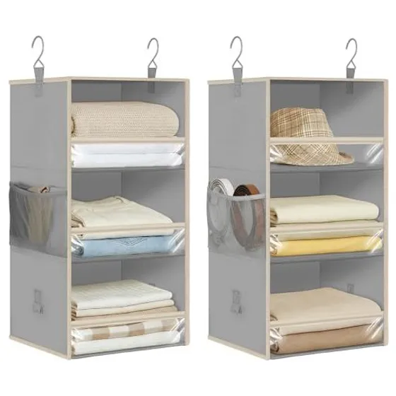 STORAGE MANIAC 6-Shelf Hanging Closet Organizer — Gray
