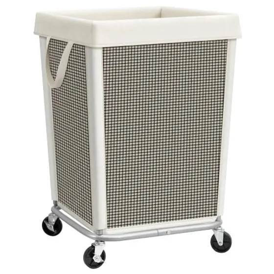 STORAGE MANIAC Commercial Laundry Hamper — Black mesh