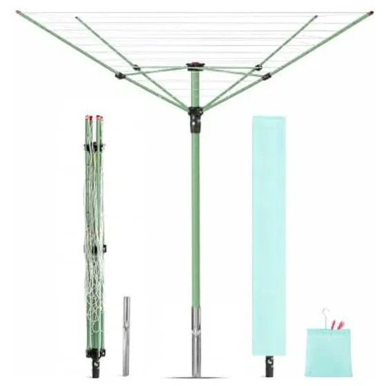 STORAGE MANIAC Umbrella Clothesline — Green
